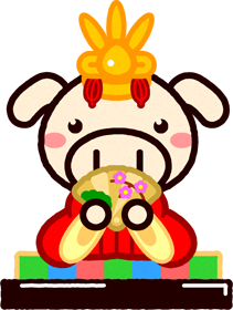 ブタのお雛様イラスト