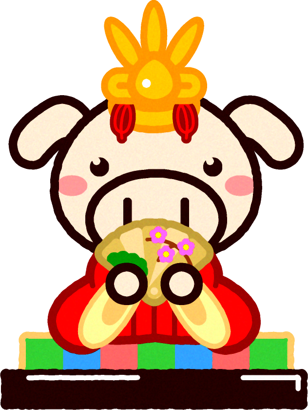 ブタのお雛様イラスト