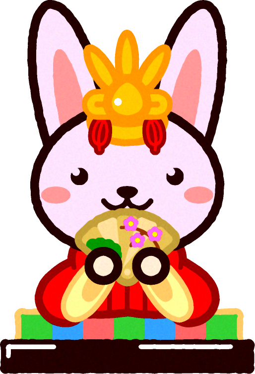 ウサギのお雛様イラスト
