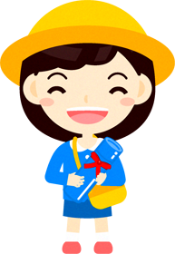 卒業証書を持って笑う幼稚園児イラスト/女の子