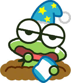 冬眠から目覚めたカエルのイラスト