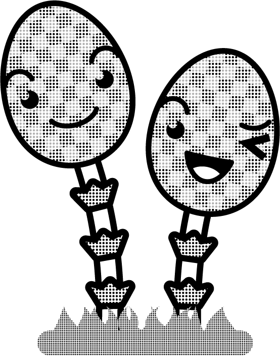 かわいい筑紫のイラスト/モノクロ