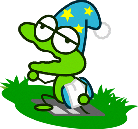 冬眠から目覚めた蛙イラスト