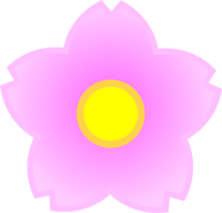 桜の花イラスト/大きな花びら