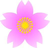 桜の花イラスト/桜色のグラデーション