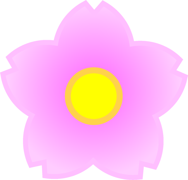 桜の花イラスト/大きな花びら