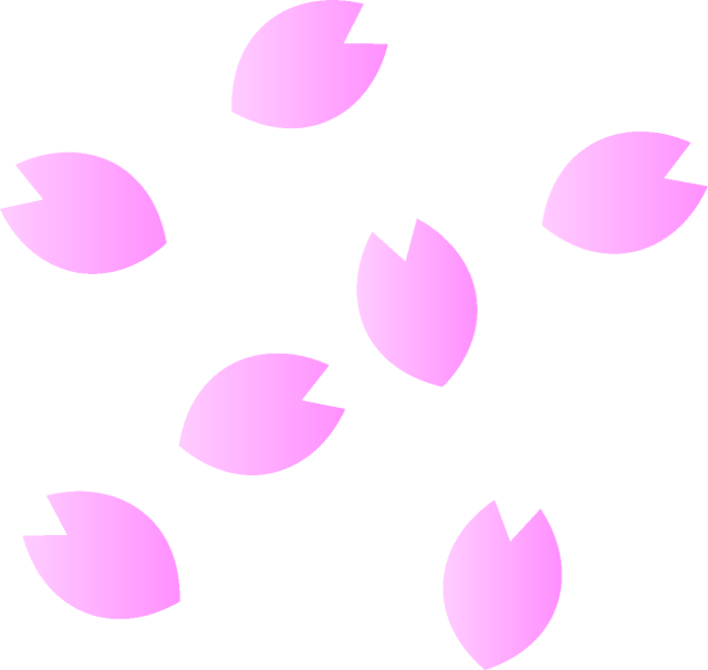桜の花びらがたくさん舞うイラスト