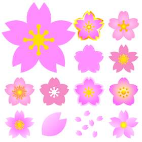 桜の花イラスト