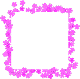 芝桜のフレームイラスト