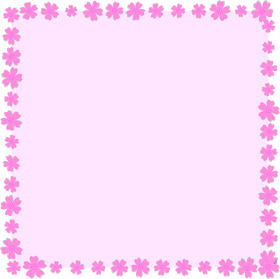 芝桜のフレームイラスト2