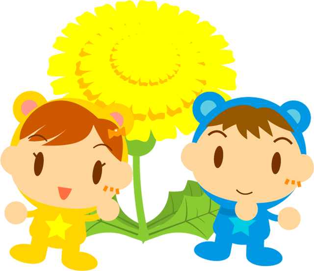 タンポポと子供たちイラスト2