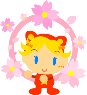 桜の花と子供イラスト/女の子3