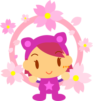 桜の花と子供イラスト/女の子4