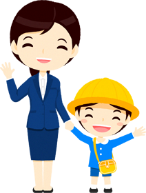 お母さんと子供のイラスト/男の子