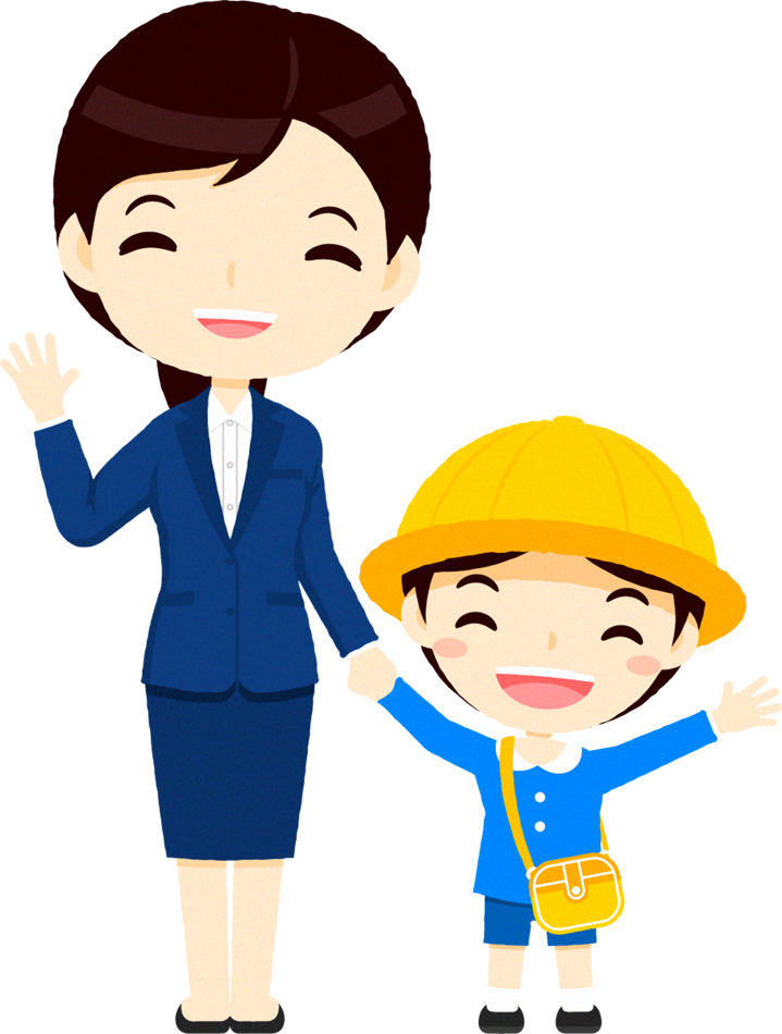 お母さんと子供のイラスト/男の子