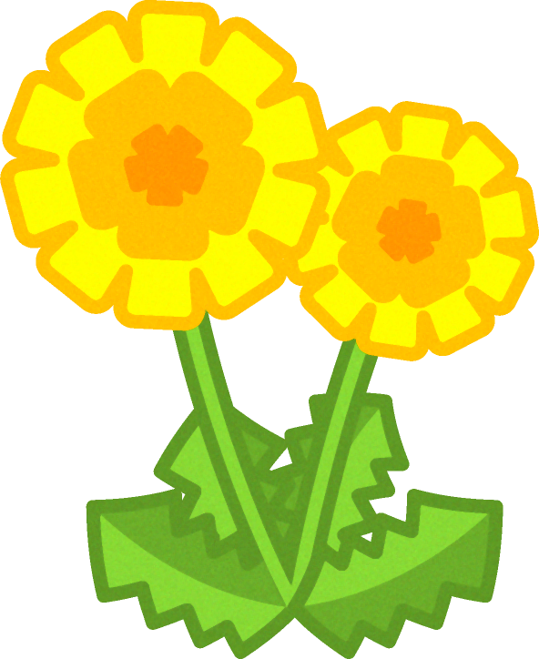 タンポポのイラスト/2輪