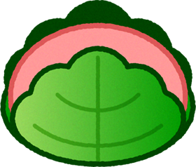 柏餅イラスト/ピンク