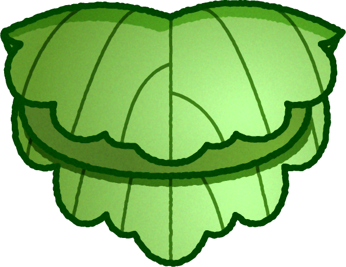 ヨモギの柏餅イラスト