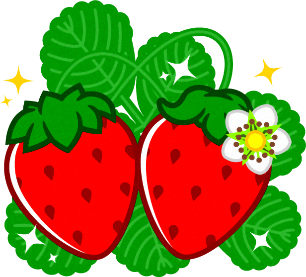 苺イラスト/2つ