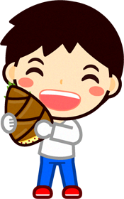 筍を持つ男の子イラスト