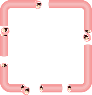 金太郎飴フレームイラスト