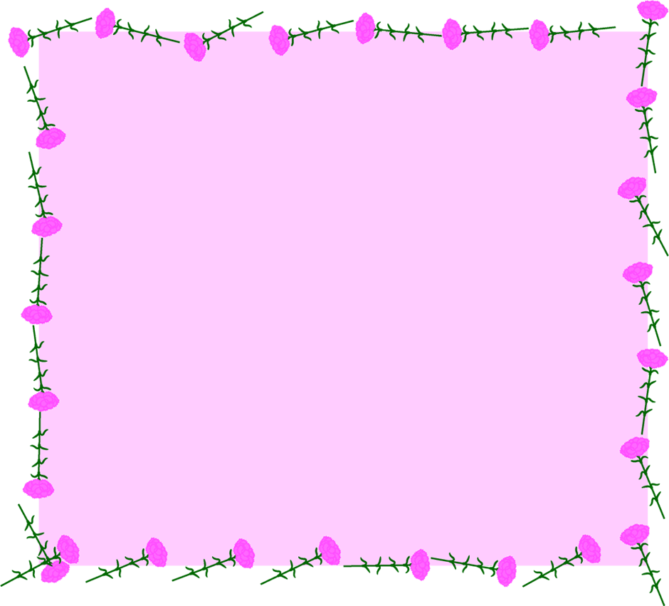 カーネーションのフレームイラスト