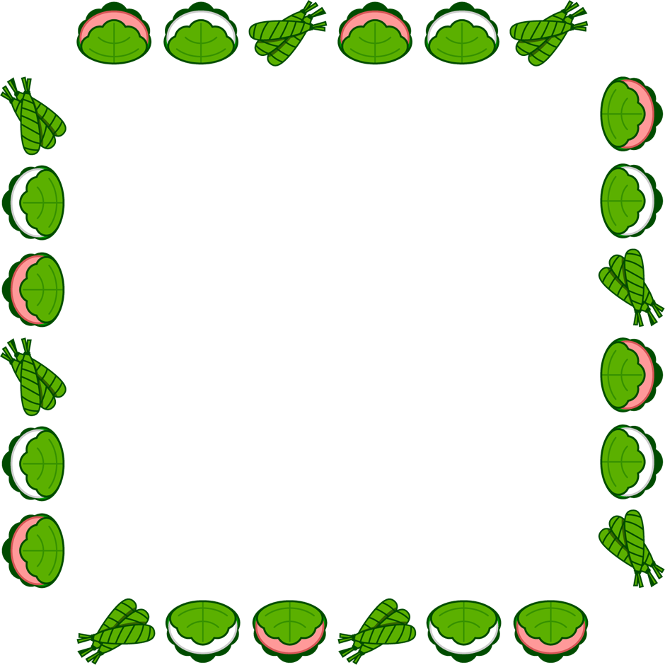 5月の和菓子のフレームイラスト