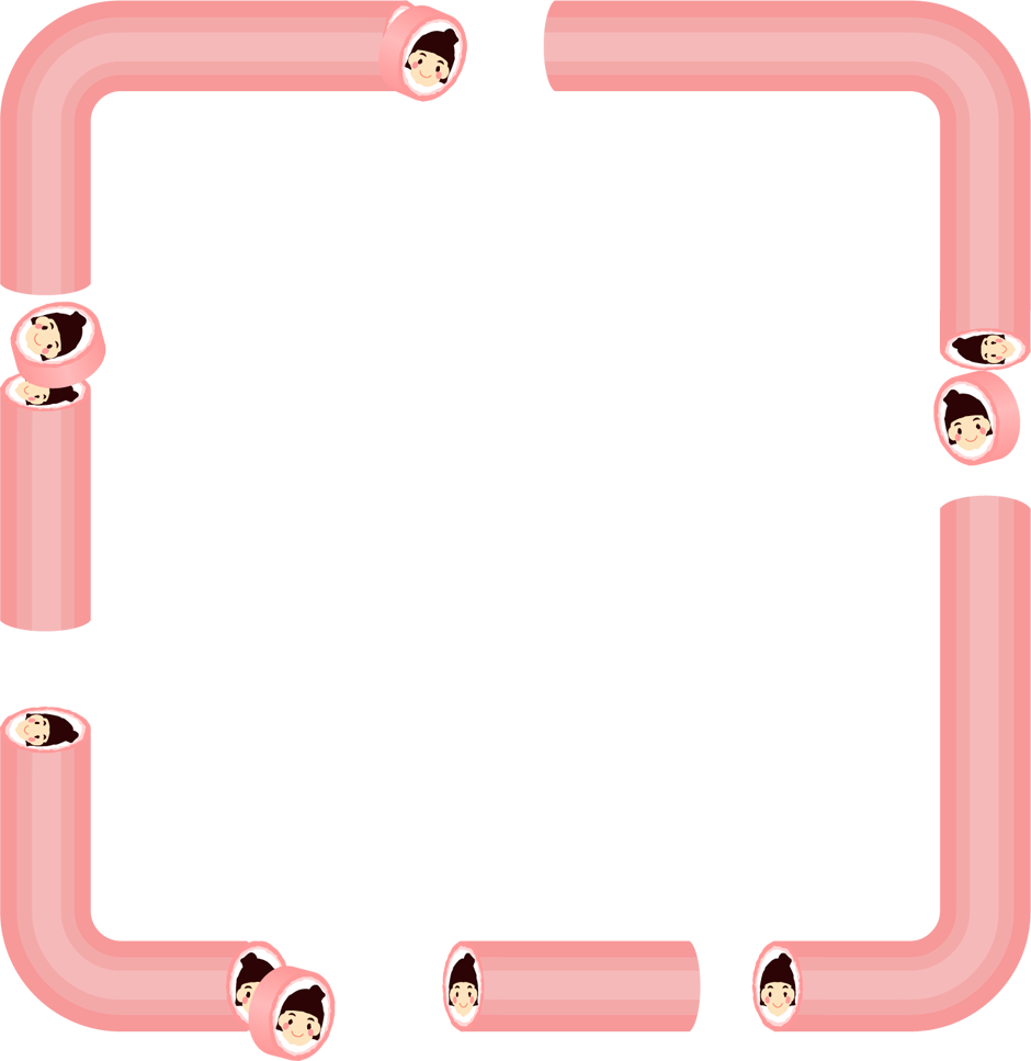 金太郎飴フレームイラスト