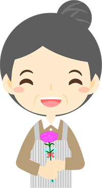 カーネーションを貰ったお母さんのイラスト5