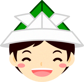 笑顔の男の子イラスト/紙兜