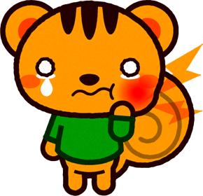 むし歯になったリスのイラスト