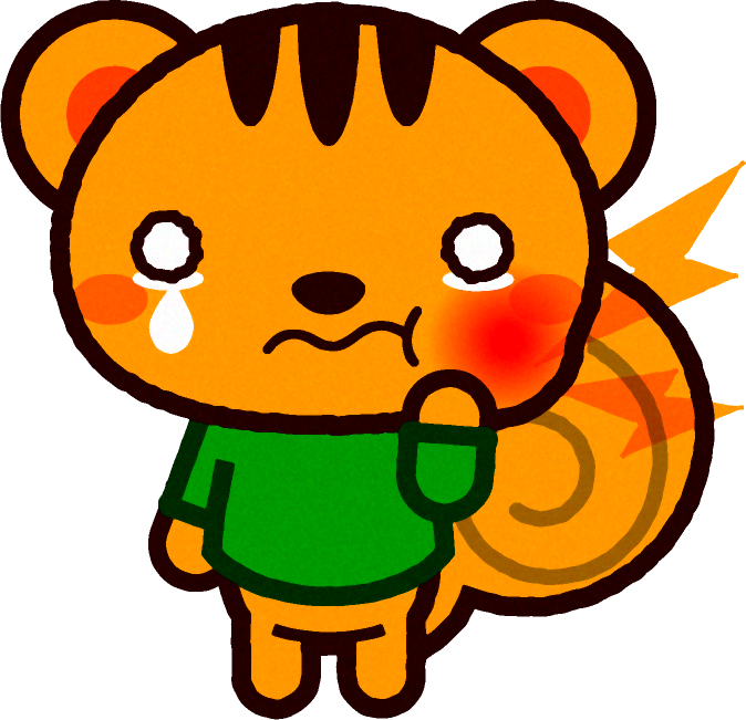 むし歯になったリスのイラスト