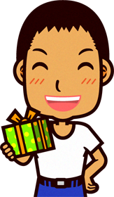 プレゼントを持ったお父さんのイラスト5