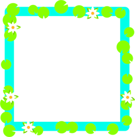 睡蓮のフレームイラスト