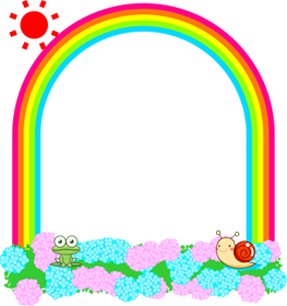 雨上がりのフレームイラスト