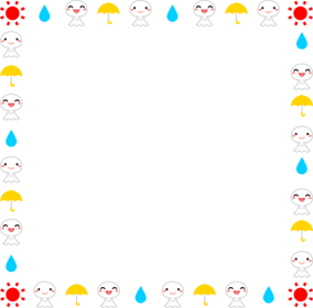 天気のフレームイラスト