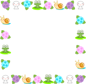 梅雨のフレームイラスト