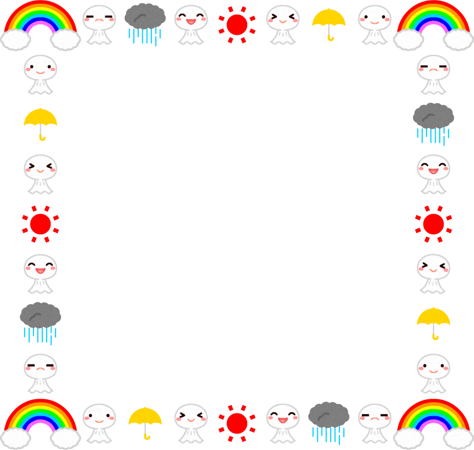 天気のフレームイラスト2