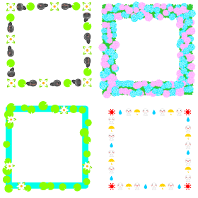 6月フレームのイラスト