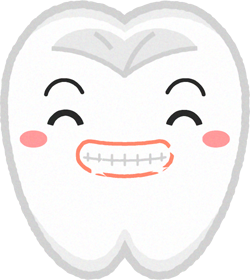 歯イラスト/白い歯を見せる