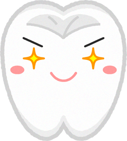歯イラスト/目がキラーん