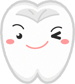 歯イラスト/ウィンクする