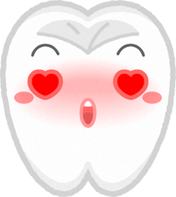歯イラスト/目がハート