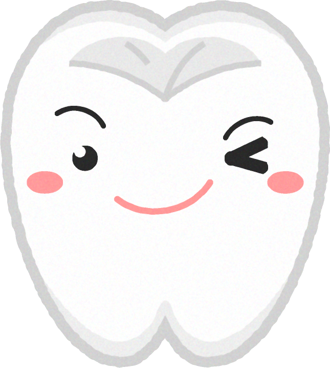 歯イラスト/ウィンクする