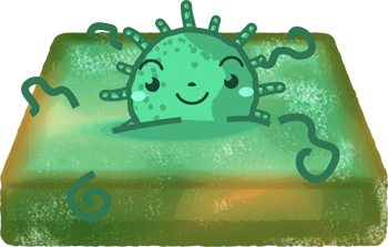 アオカビ食パンのイラスト