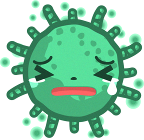 アオカビのイラスト/悲しい