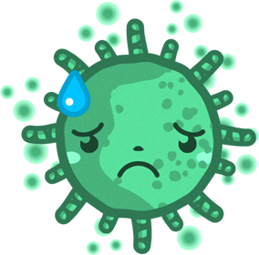 アオカビのイラスト/困る