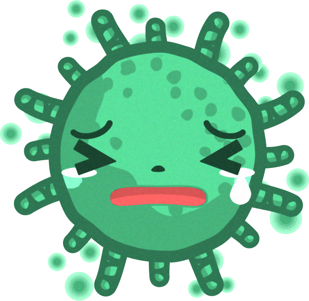 アオカビのイラスト/悲しい