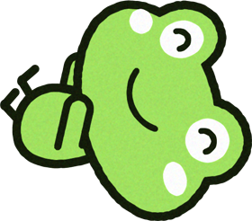 ひっくり返るカエルのイラスト
