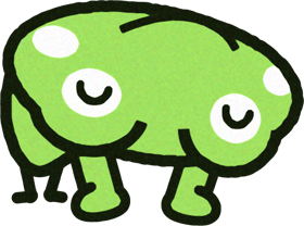 反り返るカエルのイラスト